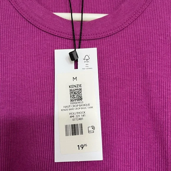 Dynamite Cropped Ribbed Tank Top - Picture 3 of 3